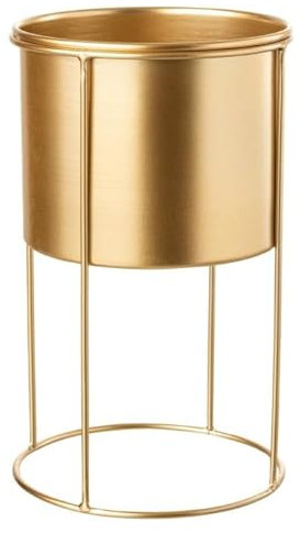Paris Prix Cache-Pot sur Pied Design Métal 33cm Or