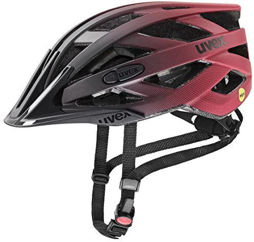 Uvex I-VO CC MIPS Fahrrad Helm matt rot/grau 2024: Größe: 56-60cm