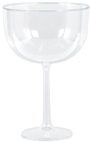 amscan 350618 Jumbo Drinkware Set-42 Oz. | Trasparente | 4 Pz. Bicchiere da vino, Multicolore