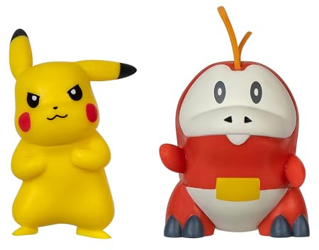 Pokémon PKW3356 - Battle Figure Pack - Pikachu & Krokel, offizielle detaillierte Figuren, je 5 cm