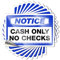 Dsoluuing Auto-Aufkleber für Männer, Notice Cash Only No Checks, Aufkleber, 10 Stück, unangemessene Aufkleber, lustige Sogns (Größe: 6 x 9 cm)