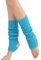 Nanxson Damen Stulpen Gothic Punk Gerippte Gestrickte Beinlinge Harajuku Beinwärmer für Party Sport Freizeitsocken (Hell Blau)