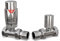 UK Radiators Chrome Thermostatic Radiator Valve and Straight Lockshield Valve - Polished Chrome Finish - Classy and Modern Design 1/2 x 8mm Straight Radiator Valve