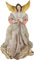 FADEDA Engel mit Stoffkleid, Rose/Höhe:35 cm/handbemalt/detailgetreue Krippen Figuren - Weihnachten Tisch Dekoration Krippe Zubehör