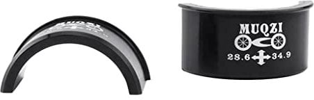 Badiman Front Derailleur Clamp Shim Converter, Reduces 34.9mm to 28.6mm, Black