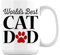 World's Best Cat Dad, Best Dad Gifts, Father's Day Gift, 15oz Ceramic Coffee, Tea Mug. (White Inside)