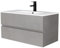 UEV Waschtisch mit Unterschrank, Waschbeckenunterschrank 90cm hängend, mit 2 Schubladen, Soft-Close-System, Waschplatz, Aufsatzwaschbecken, Badmöbel für Gäste WC, dunkel grau