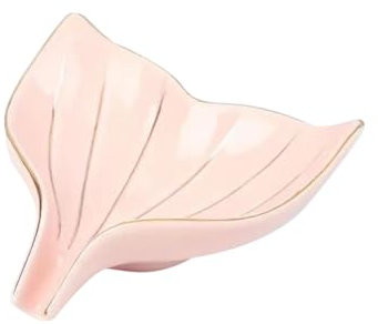 PAMENET Porte-savon, porte- auto-drainant, porte-savon en forme de queue de poisson, porte-savon en céramique pour douche, salle de bain ()