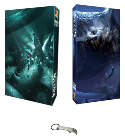 Set mit 2 Erweiterungen Abyss Le Kraken + Le Leviathan Französische Version + 1 Decap Blumie (Kraken + Leviathan)