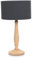 ValueLights Traditional Light Wood Candlestick Table Lamp with Charcoal Fabric Drum Shade for Living Room Bedroom - LED Bulb Included