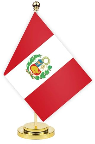 Peru Schreibtisch Flagge, 30cm großes kleines Peruaner Peruaner Banner im Freien, winziges Drucken Dekor für Büro Home Tisch desk peru