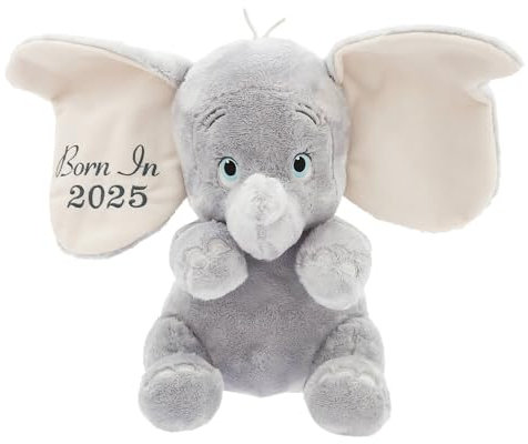 Disney Store Official - Dumbo - Kuscheltier - Born in 2025-30,5 cm/12 - Elefanten-Plüschtier mit Datum 2025 für Neugeborene - Ab der Geburt geeignet - Ab 0 Jahren