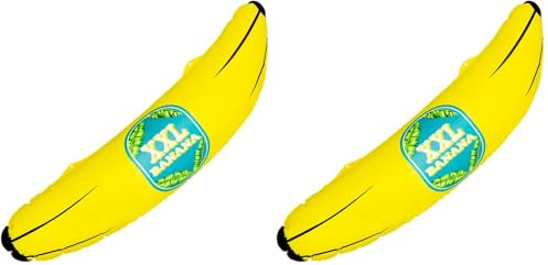 Boland 52164 - Aufblasbare XXL-Banane, Größe 71 cm, Dekoration, Pool-Party, Sommerfest, Mottoparty (Packung mit 2)