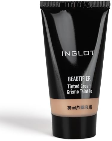 Inglot Beautifier, Tönungscreme, Glatter Teint mit Zarter Farbe, mit HD-Pigmenten, Auch für Empfindliche Haut, Aufgehelltes und Revitalisiertes Gesicht, Perfektes Make-up, 30 ml : 105