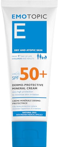 Pharmaceris E Emotopic, Emollient Creme mit LSF 50, für Gesicht und Körper, Feuchtigkeitscreme für Atopische Haut, Verhindert Hauttrockenheit - 75 ml