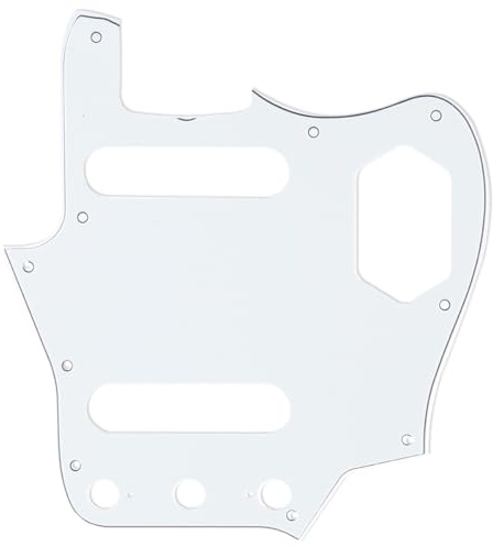 Musiclily Pro 10 Löcher 65 60s Vintage Schlagbrett 3 lagig Aged White | für Fender American Jaguar E-Gitarre