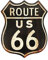 Blechschild ROUTE 66 US Groß Nostalgie Vintage Straßenschild Geprägt 50x40cm