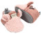 TMEOG Unisex-Baby Neugeborenes Fleece Booties Bio Baumwoll-Futter und rutschfeste Greifer Winterschuhe (0-6 Monate, E_Pink)
