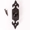 Black Cast Iron Doorbell Push Button Antique Fleur De LYS Style Door Ringer