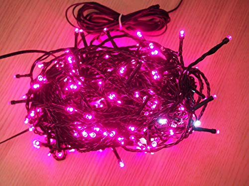 Guirlande lumineuse extérieure 17m, 240 LED roses et blanc flash