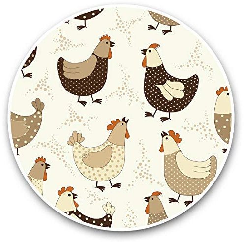 Vinyl-Aufkleber, 7,5 cm, Cartoon-Hühner, Hühner, Vogel 44525, 2 Stück