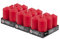 Hofer Candele Rosse a Colonna - 60 x 120 mm - Set di 18 Candele Decorative Cilindriche - Colore Rosso - Lunga Durata di 39 Ore - Cera Antigoccia - Non Profumate - Qualità RAL