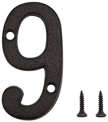 LUTER 3 Inch House Address Numbers Black Street Numbers Floating House Numbers Mailbox Numbers Door Numbers for House Number with 2Pcs Fixing Screws (9)