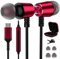USB C Headphones for iPhone 15 16 Pro Max Samsung S21 S22 S23 S24 Ultra Flip Fold A55 A54 A9+, Noise Canceling in-Ear Type C Earphones Magnetic Wired Earbuds with Mic HiFi Stereo for Android,Red