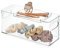 iDesign The Home Edit Klarer Organizer-Behälter aus recyceltem Kunststoff mit Schiebetablett