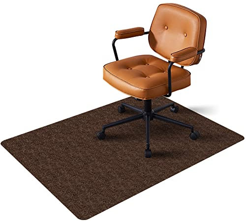 Alfombrilla Protectora para el Suelo – para Silla de Oficina 90 x 120 cm, Suelo Duro versión Mejorada, Resistente a los arañazos, Antideslizante, Alfombra Multiusos para el hogar (marrón Oscuro)
