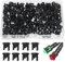 Lyeteung 150 Stücke 5mm Plastik LED Dioden Halter, LED Lampenfassung, Klipp Lünette Befestigung Diode Halterung, LED Fassung, LED Einbauclip, Schwarz