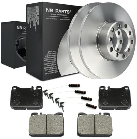 NB PARTS Bremsbeläge Bremsscheiben Warnkontakte vorne | passend für Mercedes-Benz C123 S123 W123