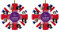 Queen Elizabeth II Platinum Jubilee 70 Gedenkornamente – Weihnachten 2022 Hängeornament, 7,6 cm Frohe Weihnachten, Acryl, Ornament (A Stil)