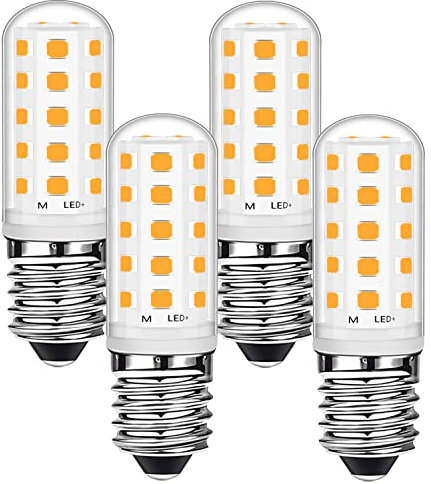 Mizlay E14 LED Glühbirne 3W 2700K Warmweiß Entspricht 40W Halogen birne, E14 LED Lampe 360LM für Dunstabzugshaube Nähmaschine, Kein Flackern, RA>85, AC220-240V, 4er Pack