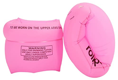 Arm Floaties for Kids and Adults (2 Pack) - Pool Floats Arm Bands Inflatable Swim Rings PVC Arm Floater for Toddlers Kids 3-5-6-12 Years (Pink 2pcs)