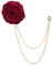Broche de mariage en forme de rose pour marié - Accessoire de costume pour homme - Rouge vin