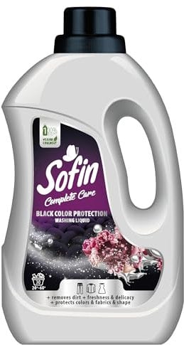 SOFIN Complete Care - Black Color Protection - Washinh Liquid - Concentrated Waschmittel für Schwarz flüssig 30 Waschgänge 1500 ml
