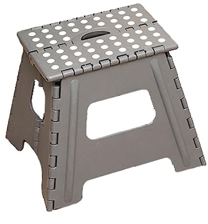 colourliving Sitzhocker Falthocker Klapphocker Badhocker Gartenhocker aus Kunststoff klappbar 150kg Tragkraft (grau)