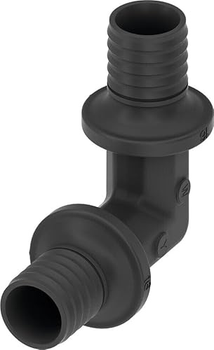 Tece 16/20/25/32 DVGW Messing Wandscheibe Winkel Kupplung T-Stuck (Winkelkupplung 90° PPSU, 25x25 (Nr.737025))