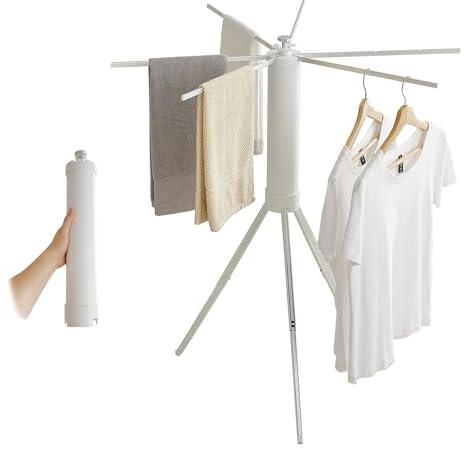 JOOM Tendedero de Ropa Plegable Portátil - Tendedero de Ropa Ahorro de Espacio,Tendedero Plegable para Lavandería,Viaje,Interior,Exterior. Tendedero Plegable para Casa y Viaje