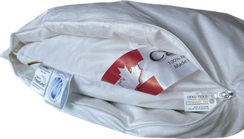 Bach's Betten Welt Meisterstück Vario Canada Daunenkissen 40x80 cm mit Reißverschluss (350)