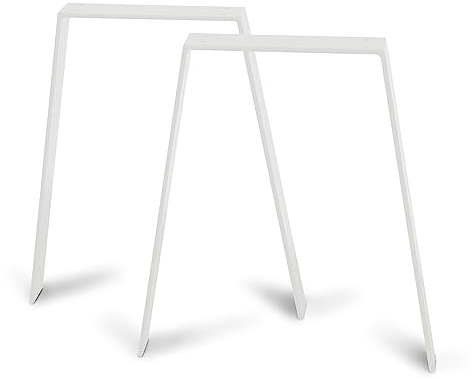 ModernLOFTart Tischbeine Metall Tischkufen 2 Stück in V Form - Tischgestell Metall aus 1cm Dickem Flachstahl Gefertigt - Tischfüße für Esstisch, Schreibtischbeine, Konferenztisch Füße