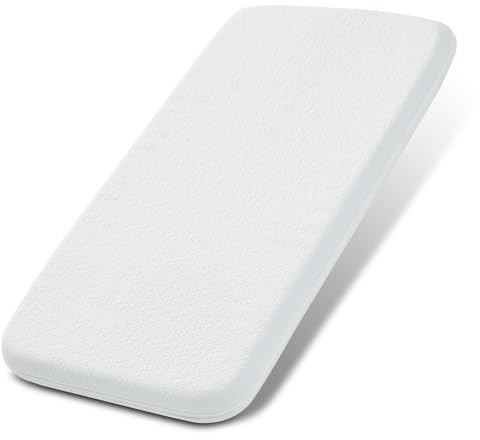 NeoBorn Baby Bassinet Mattress Pad, 33 x 20 Dual Sided Comfort Gel Memory Foam Mattress with Removable Breathable Soft Tencel Cover Fit for Baby Delight/Mika Micky/KoolerThings Bassinet