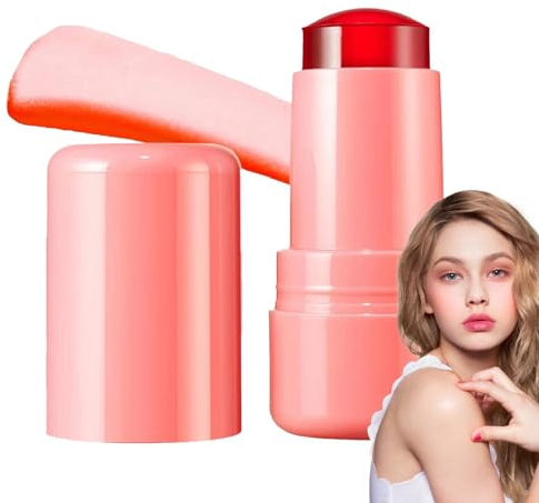 Cooling Water Jelly Tint, Jelly Blush, Water Jelly Tint Blush, Milk Jelly Blush Stick, aufbaubares Aquarell-Finish, Makeup Rouge für alle Hauttöne