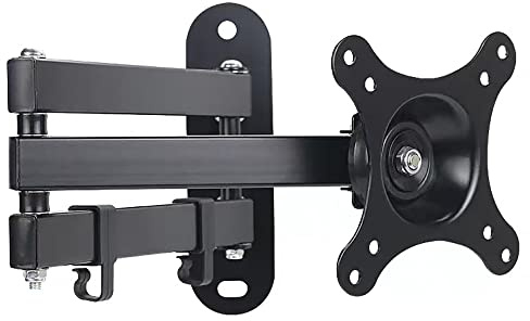 EWIGE TV Monitor Wall Mount for Show 15, Adjustable Bracket Swivel and Tilt Universal for 13-30 Inch 100 x 100, 75 x 75 mm Metal TV Bracket (Black)