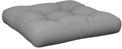 vidaXL Palettenkissen, Palettenpolster für Europaletten, Palettensofa Kissen Indoor Outdoor, Palettenauflage Sitzkissen, Grau Stoff
