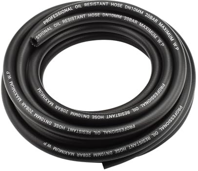 3/8 Inch Fuel Line Hose NBR Rubber SAE J30R7 5Ft Push Lock Hose 300PSI High-pressure for Automotive Fuel Systems
