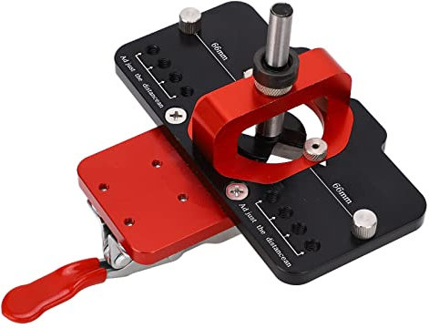 Concealed Hinge Jig, 35mm Door Hinge Jig Accurate Locking Cabinet Hinge Jig, Aluminum Alloy Adjustable Quick Punch Cabinet Hardware Jig for Woodworking