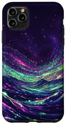 Cosmic Ocean Art with Vibrant Waves and Stars Case for iPhone 11 Pro Max