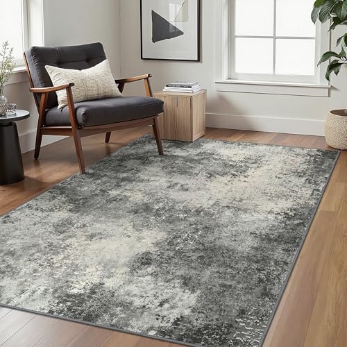 BEIMO Waschbarer Teppich Wohnzimmer, Abstrakt Design Teppich Schlafzimmer Kurzflor, Groß Teppiche rutschfest Weiche für Badezimmer Esszimmer Flur